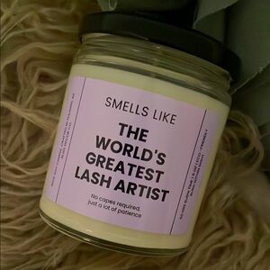 The Worlds Greatest Lash Artist Candle
